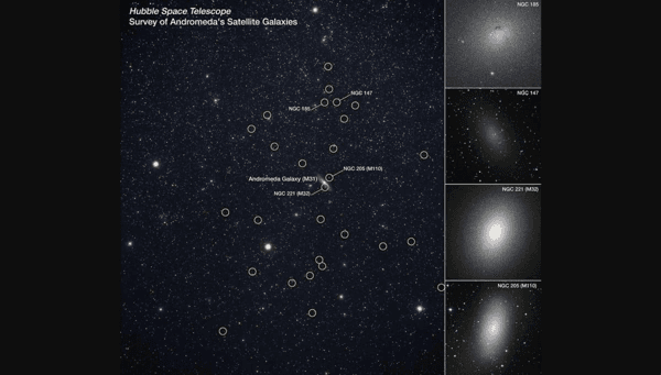 Astronomers have observed the star formation history of 36 galaxies that are satellites of Andromeda.