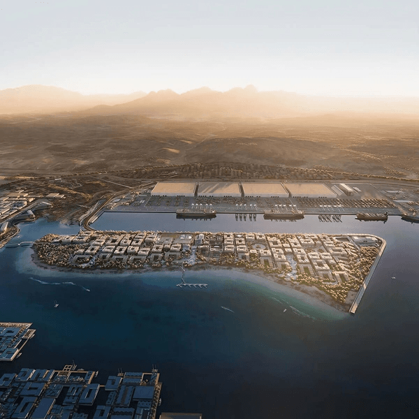 Saudi Arabia has revised the design of the floating port city, Oxagon.